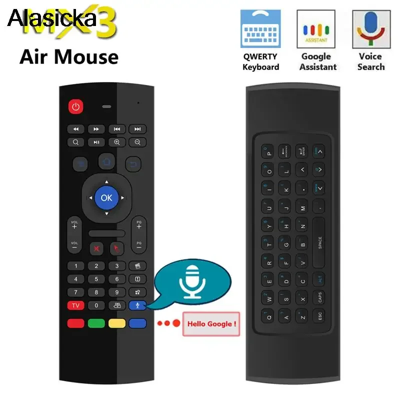 Беспроводная игровая клавиатура MX3 Air Mouse Smart Voice Remote Control RF