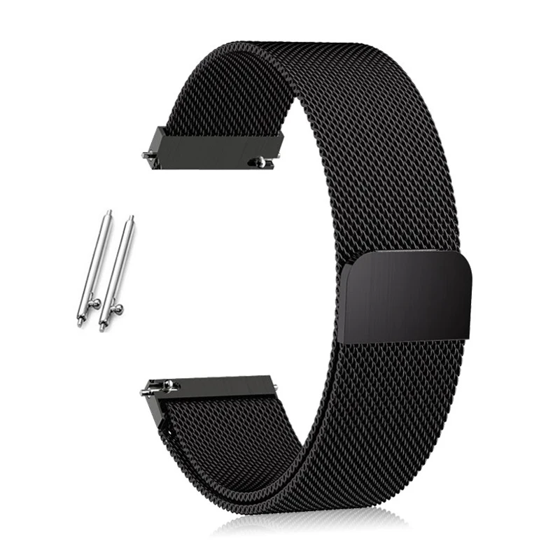 

Магнитный ремешок для смарт-часов Amazfit Bip S, металлический сетчатый Браслет для Amazfit GTS/2/2e/GTS2/4 Mini/3/GTR 4/3/2/47 мм 20 мм 22 мм
