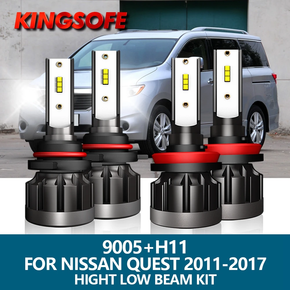 

4 шт., Автомобильные светодиодные лампы 9005 HB3 H11 6000 лм 72 Вт 2011 K