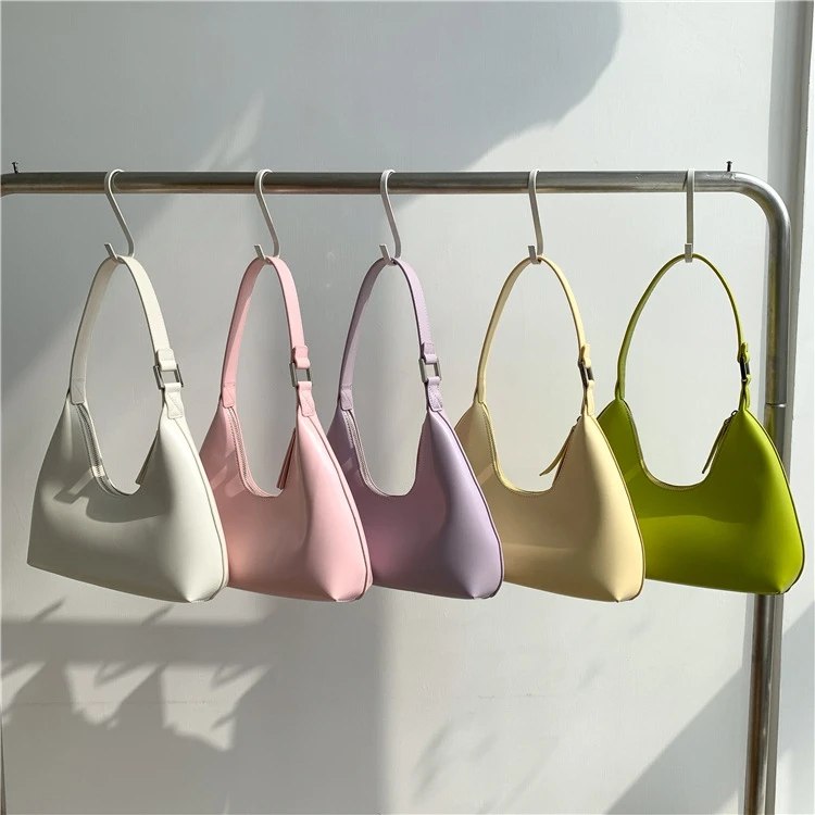 

High Quality Shoulder Bags For Women Designer PU Leather Purses And Handbags Solid Color Elegant Female Travel Tote Hobo Bag