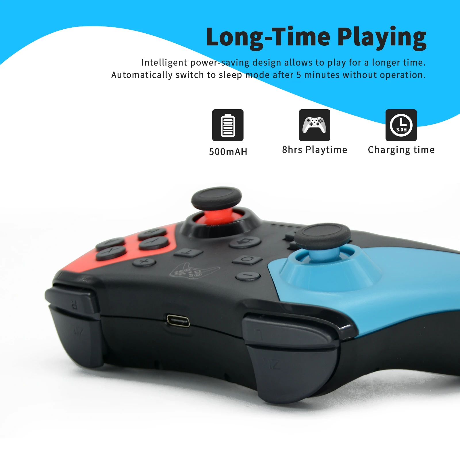 Беспроводной Bluetooth-геймпад для консоли Nintendo Switch Pro, USB-джойстик, контроллер для консоли коммутатора 6-осевой