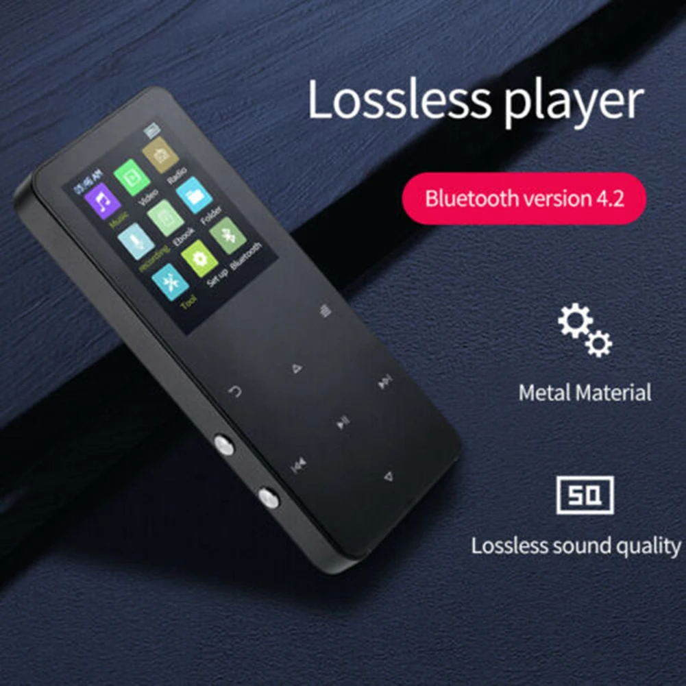 

4G Bluetooth 4.2 MP3 MP4 Player Lossless Sound HIFI Music Video Media FM Radio Radio Sport Wireless Music Player Support