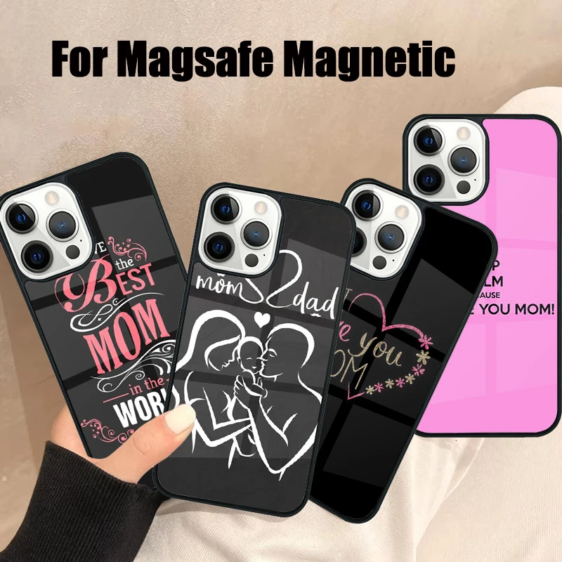 Чехол для телефона Mean Cool Mum Mother Best Ever Magsafe iPhone 16 15 14 13 12 11 Pro Max Plus зеркальный