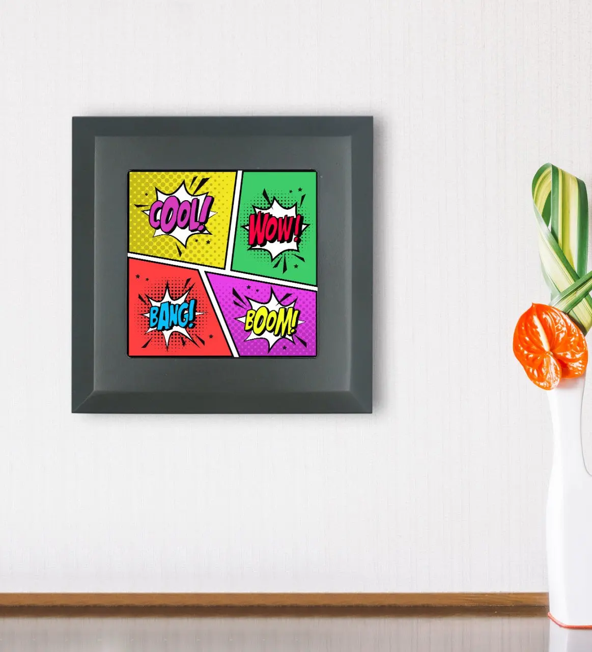 

BK подарок Pop Art Design дерево рамка каменная стена фотография