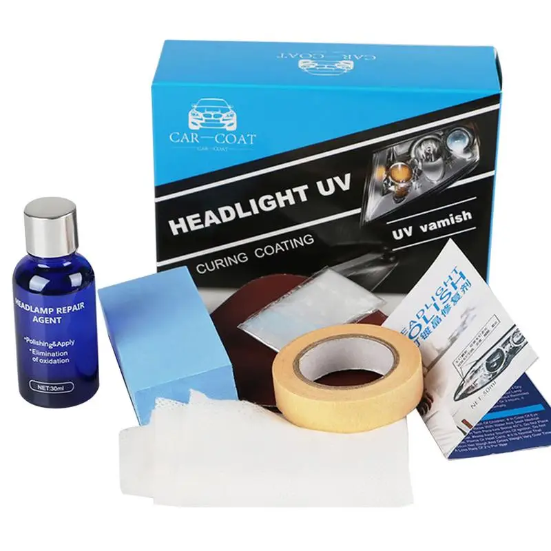 

Headlight Cleaner And Restorer Kit Car Headlight Repair Fluid Automotive Scratch Yellowing Fuzzy Restoration Cleaning Tool