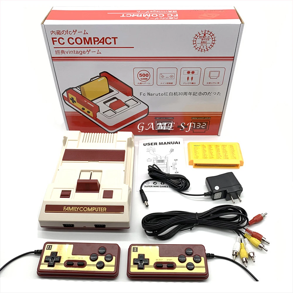 

New 8-Bit Nostalgic FC Red and White TV Game Console AV-OUT Classic Retro Game Box With Built-in 632 Games EU Plug/US Plug Drop