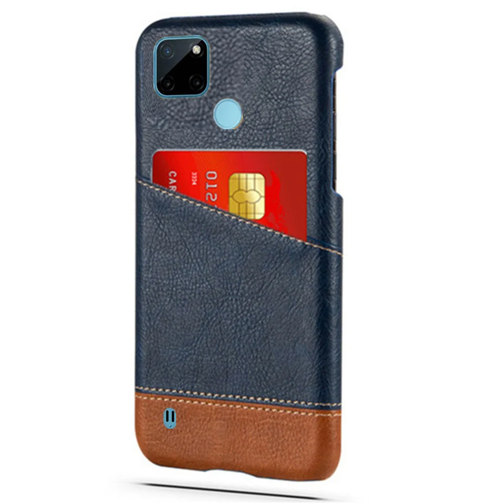 

Wallet Case For OPPO Realme C21Y Case Mixed Splice PU Leather Card Holder Cover For Realme C21Y C21 Y RMX3261 C31 C35 Coque
