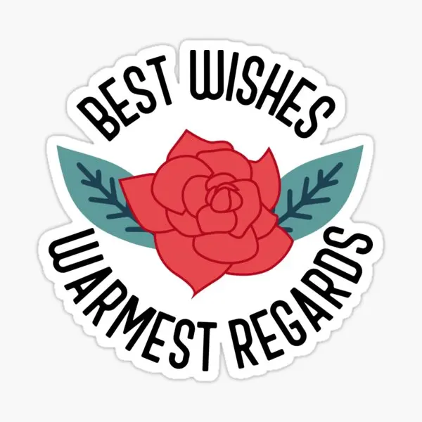 

Best Wishes Warmest Regards Schitt Is 5PCS Stickers for Water Bottles Wall Bumper Decor Kid Funny Window Anime Luggage Cartoon