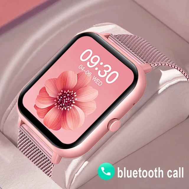 

2023 Call Smart Watch Women Custom Dial Smartwatch For Android IOS Waterproof Bluetooth Music Watches Full Touch Bracelet Clock
