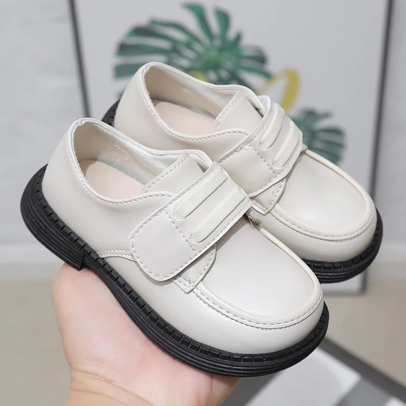 Children Leather Shoes Solid Color All-match Sewing All-match Casual Boys Girls Flat Shoe 21-30 Infant Fashion Spring Kids Shoe enlarge