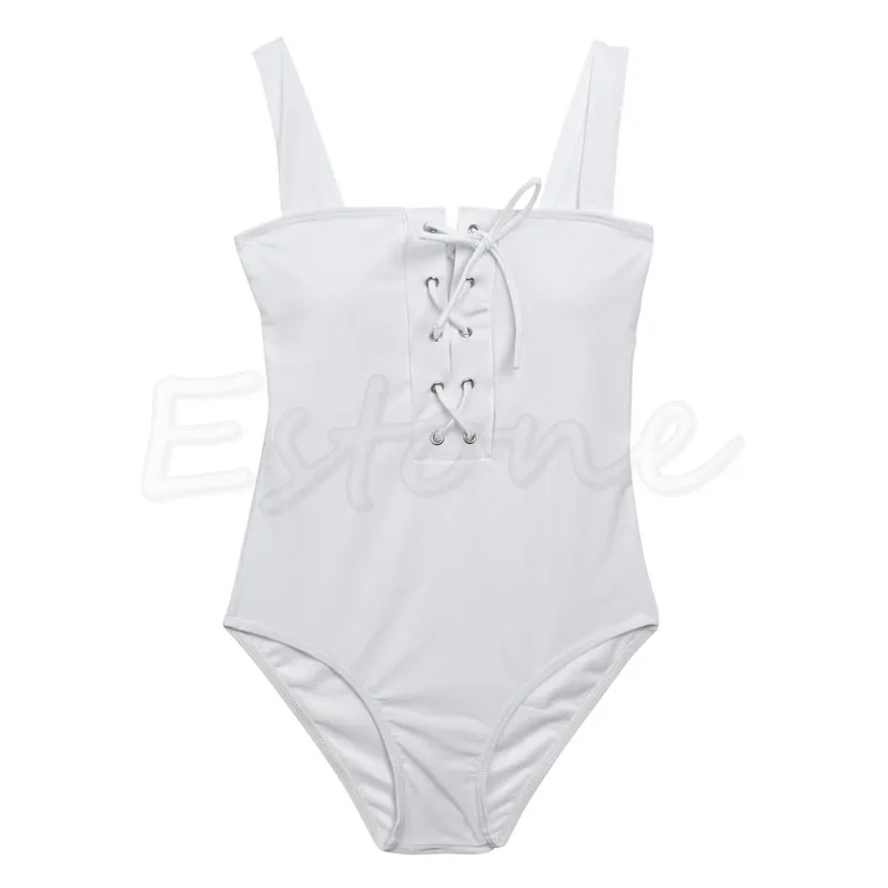 

Women Monokini Bandage Halter Padded Bathing Swimsuit One-piece Beachwear