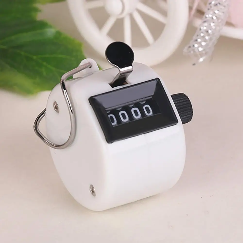 

Portable Manual Counter Quick Reaction with Zero Clearing Switch 4 Digit Number Mechanical Manual Palm Clicker Time Counter