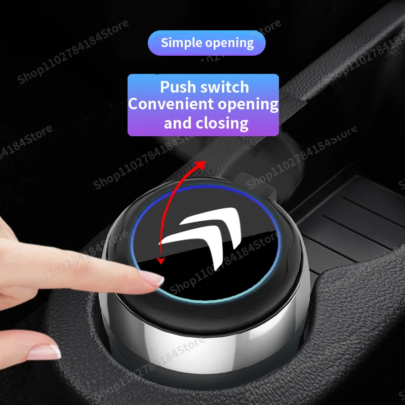 Автомобильная пепельница с крышкой дезодорант Бездымная женская светло-голубая