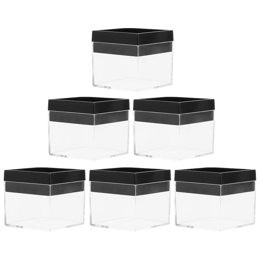 

6 Pcs Mineral Standard Box Display Case Specimen Desktop Containers Sample Plastic Holder