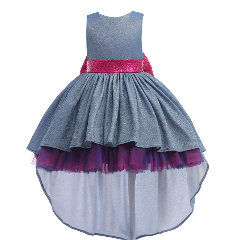Lace Embroidery Formal Sleeveless Wedding Gown Tutu Princess Dress Flower Girls Children Clothing Kids Party For Girl Clothes | Детская