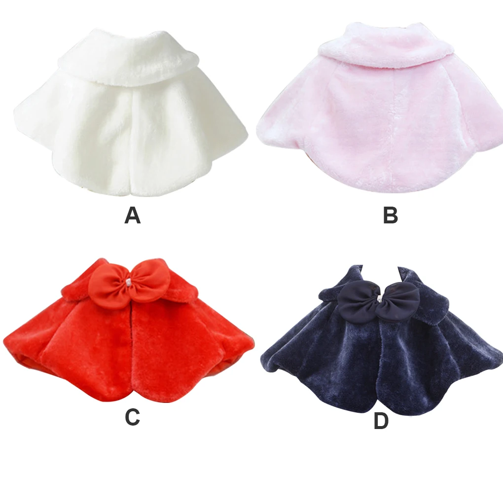 

Girls Shawl Faux Fur Cape Sweet Style Performance Tippet Beautiful Party Dresses Elegant Outerwear for Kids Navy M