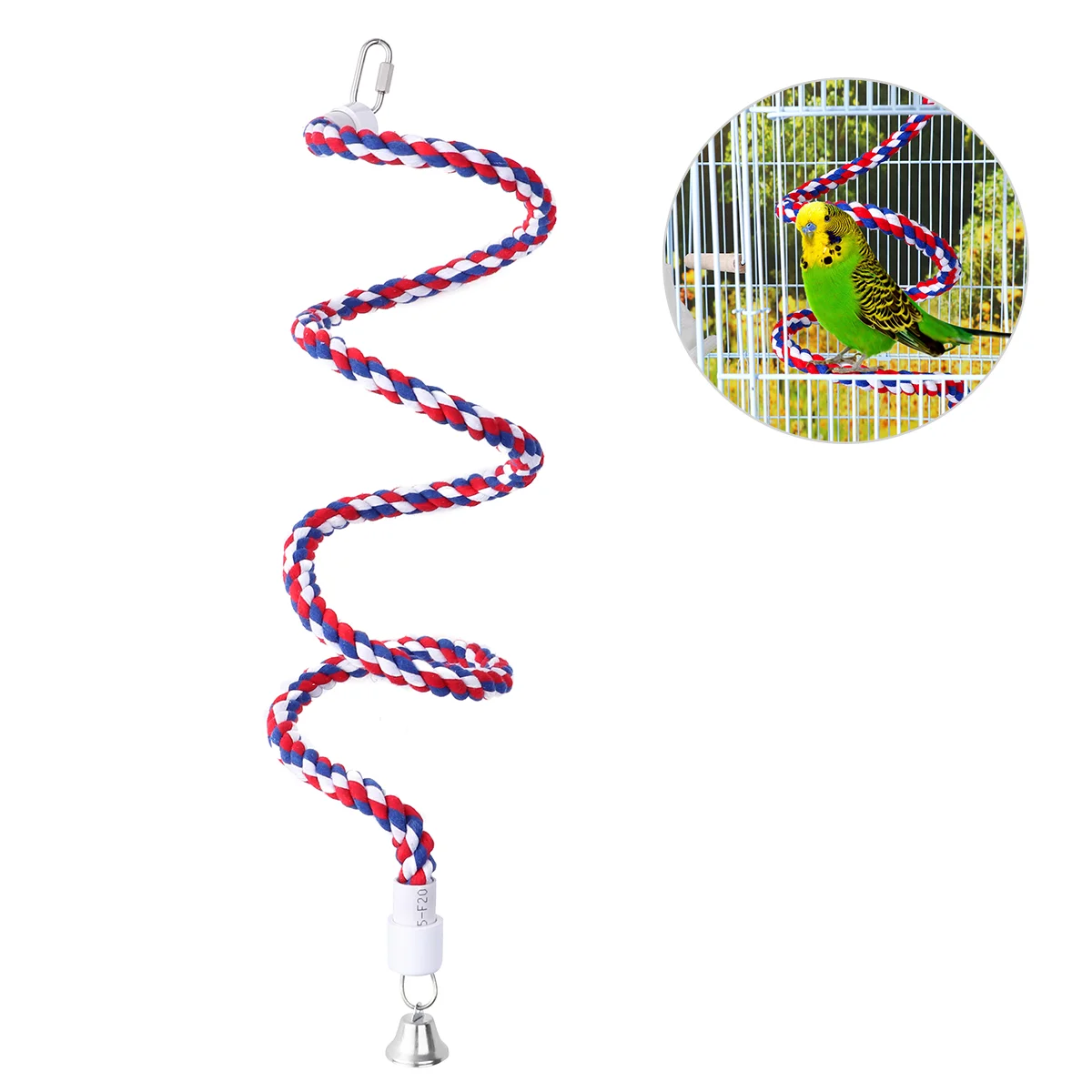 

String Funny Bird Rope Ladder Swing Perch for Traning Parakeet