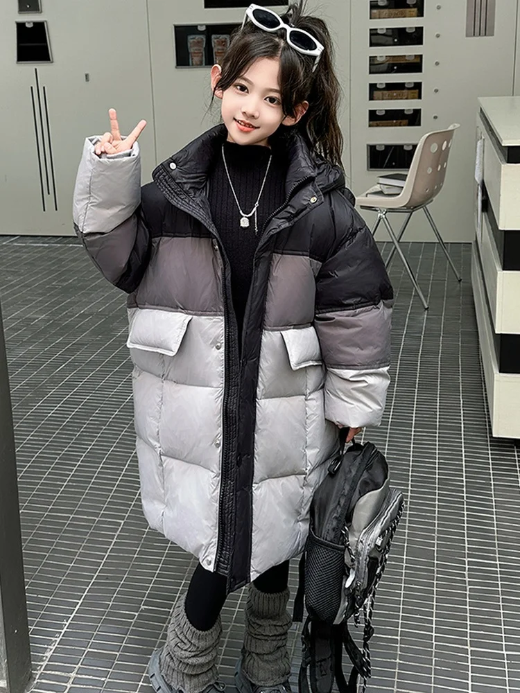 Girls' Autumn and Winter Down jacket Outerwear 2024 New Western Sle Medium Big Children Winter clothes Thickened Cotton... |