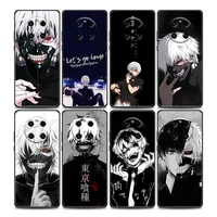 phone case for huawei y6 y7 y9 2019 y6p y8s y9a y7a mate 10 20 40 pro lite rs tpu case cover tokyo ghoul animation kaneki ken