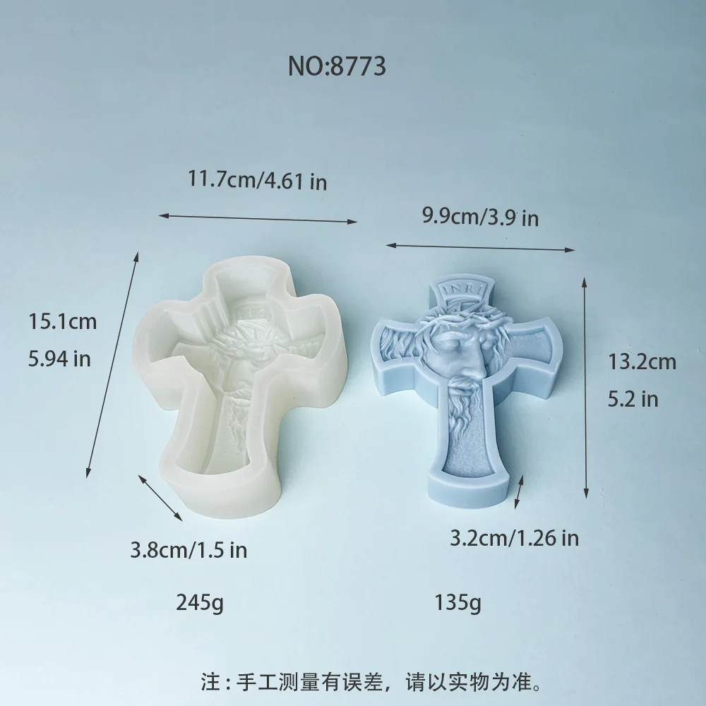 Силиконовая форма с крестом Иисуса для свечи рисунком Кобе греческой мифологии