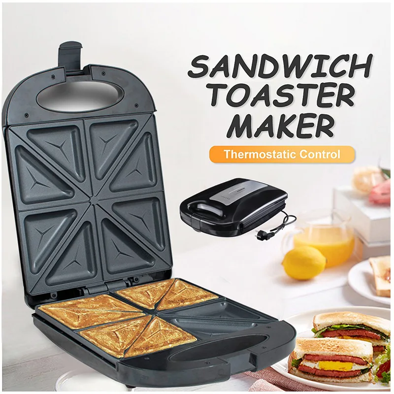 Electric Panini Press Grill and Sandwich Maker, Healthy Ceramic Nonstick Plates, Easy Indicator Light, 4-Slice