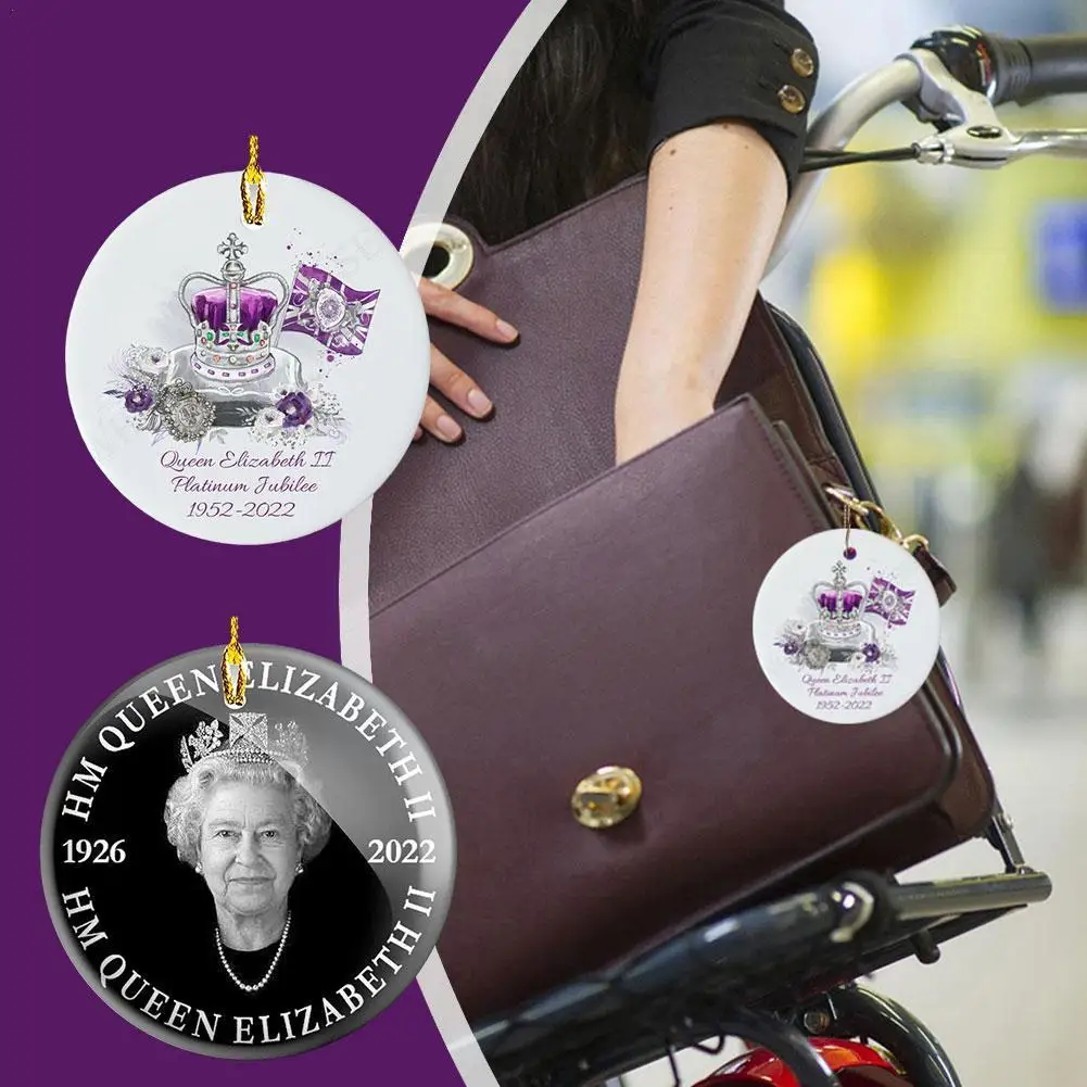 

Акриловая подвеска в виде королевы Елизаветы II, украшение на елку, украшение с принтом Великобритании, подвеска в памятном стиле, Королевск...