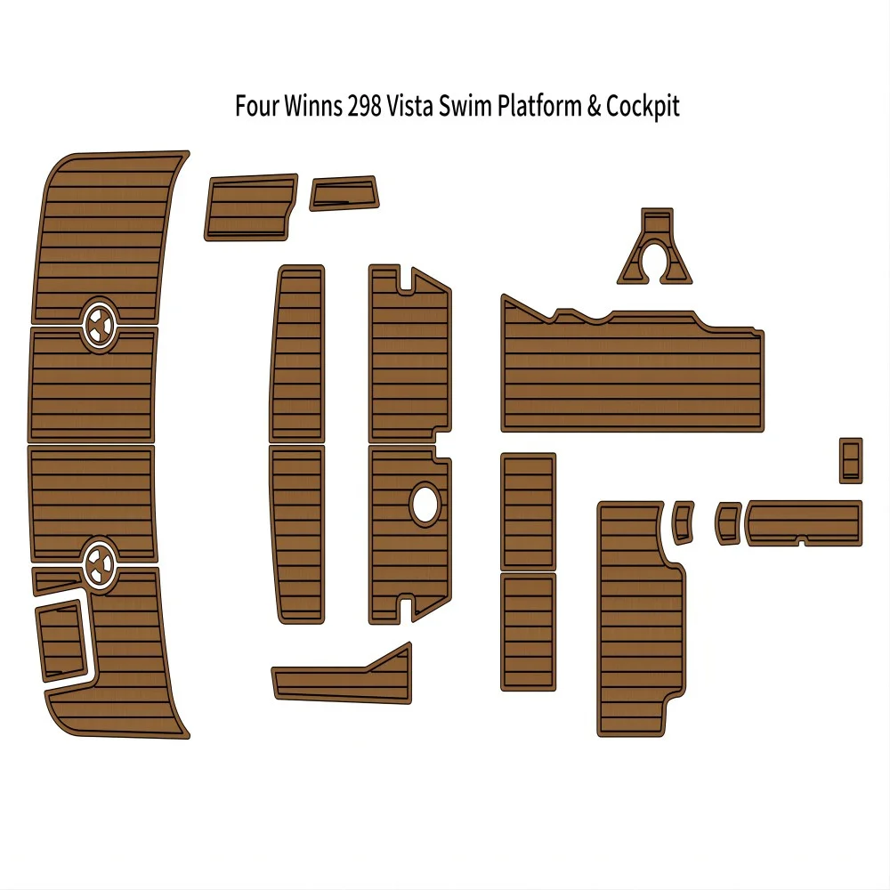 2000 Four Winns 298 Vista Платформа для плавания Кокпита Лодка из пенопласта EVA Тиковая