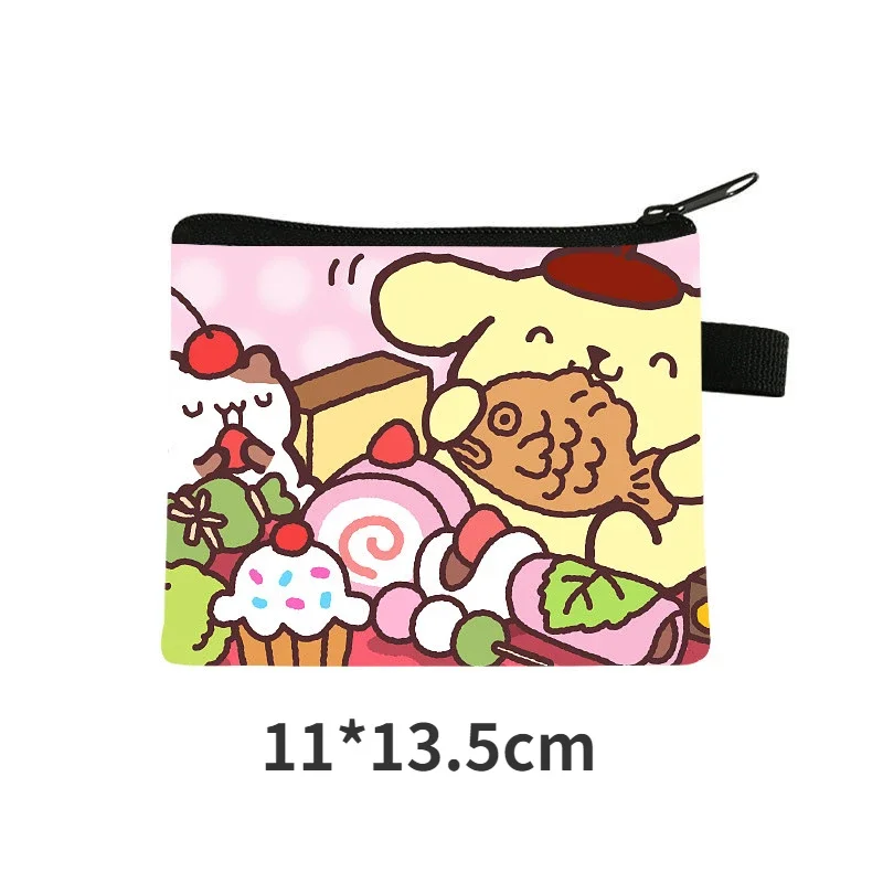 Sanrio Pom Purin мини сумка для хранения монет женские холщовые косметички Детский