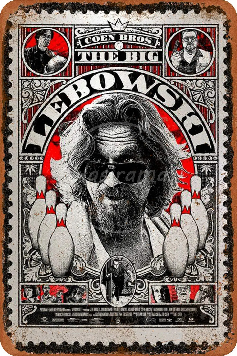 

Большой металлический постер Lebowski в стиле ретро, Оловянная табличка, винтажная железная живопись, украшение, забавные подвесные поделки для гаража