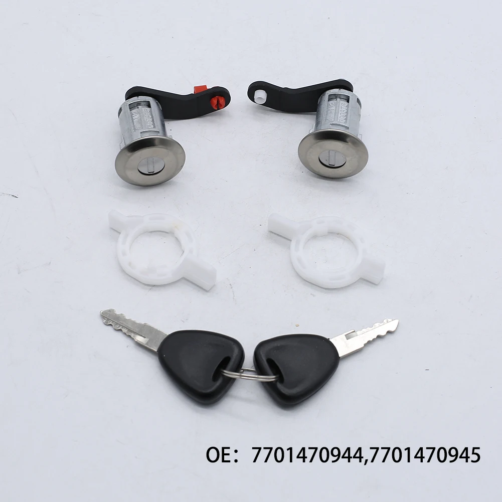 

Lock Cylinder Kit Door Lock Auto 2PCS Key Accessories Lock Lock Cylinder