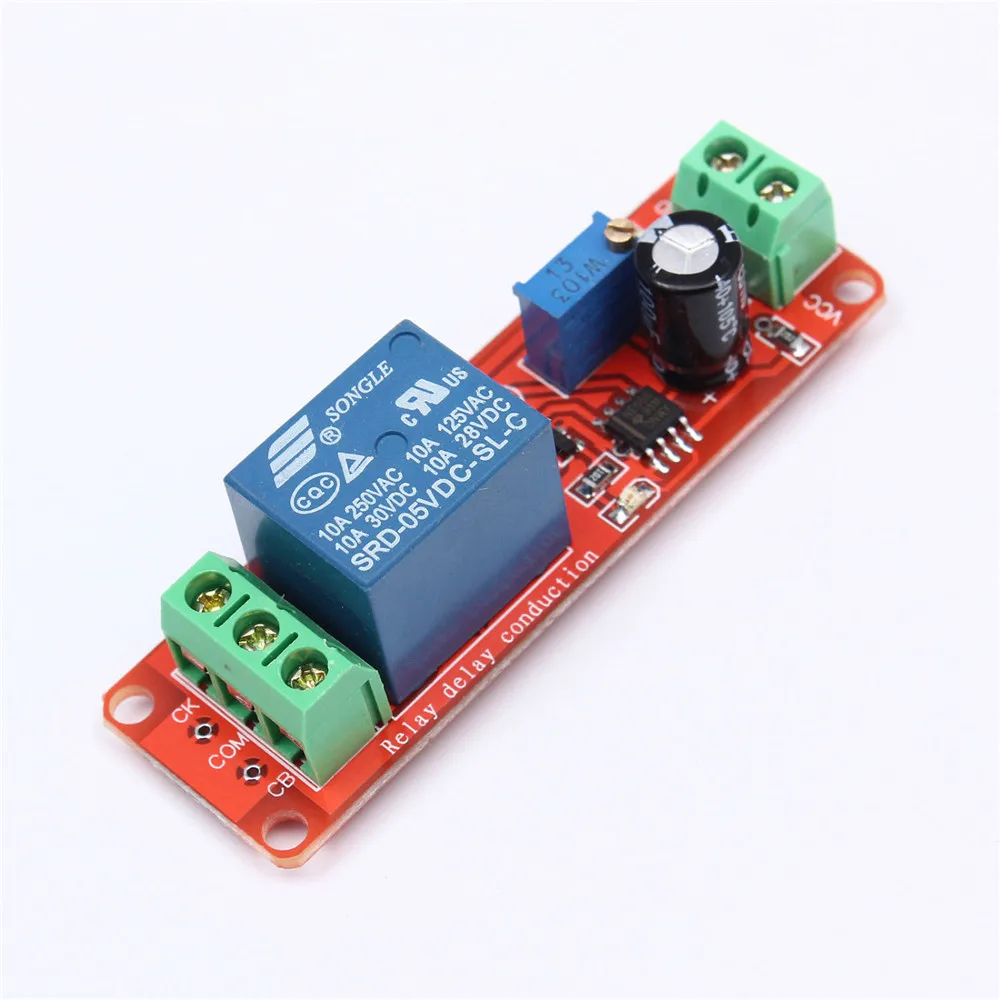 

Переключатель таймера NE555, 5 В, регулируемый Отсоединяемый модуль, релейный модуль с задержкой времени, релейный модуль с задержкой постоянн...