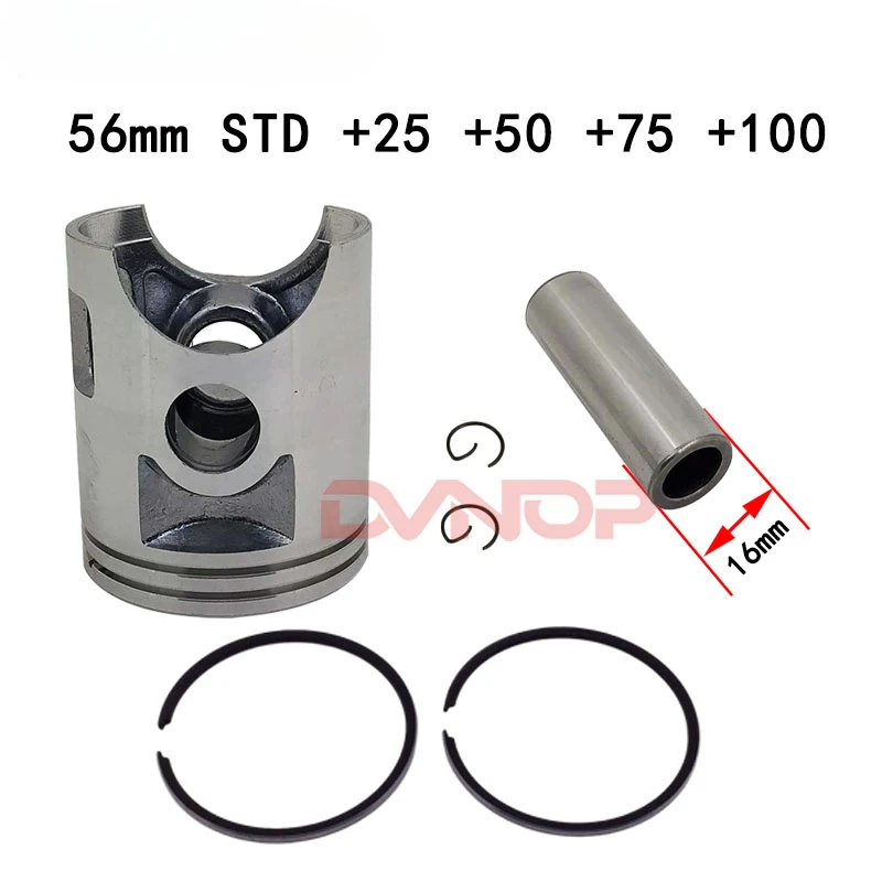 

Поршневое кольцо для мотоцикла DT125, поршневое кольцо диаметром 56 мм, 56,25 мм, 56,5 мм, штифт 16 мм для yamaha 125cc DT 125 STD + 25 + 50 + 75 + 100