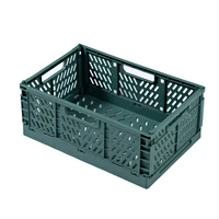 collapsible storage bincontaine transfer box crate transit storage of various items green