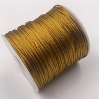 1mm old gold macrame cord strong braided silk satin nylon rope diy making findings beading thread wire
