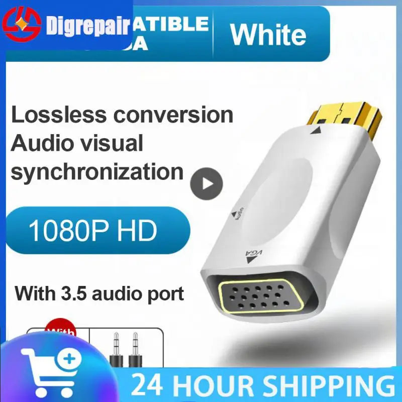 

Hd 1080p Aux Audio Cable Portable Male To Famale Converter Adapter Digital-to-analog Converter HDMI-compatible To Vga Cable