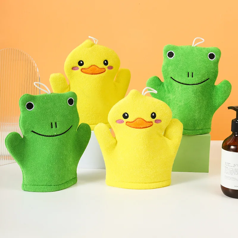 

New Baby Bath Sponge Cartoon Foaming Cute Comfortable Bath Gloves Childrens Bath Towel Body Skin Cleaner Dead Skin Remover Tool