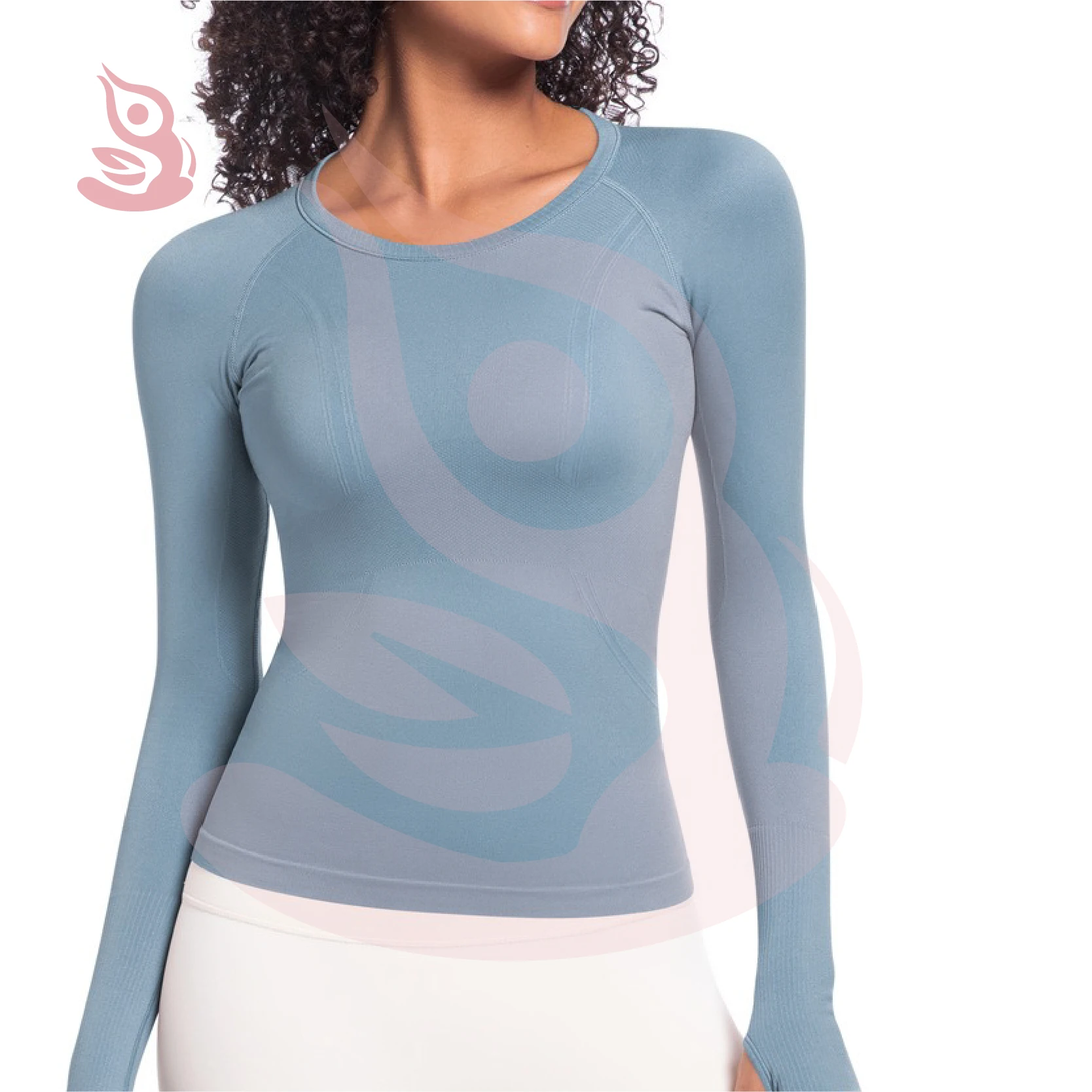 【Логотип с принтом】 Зимний быстросохнущий женский спортивный костюм длинными