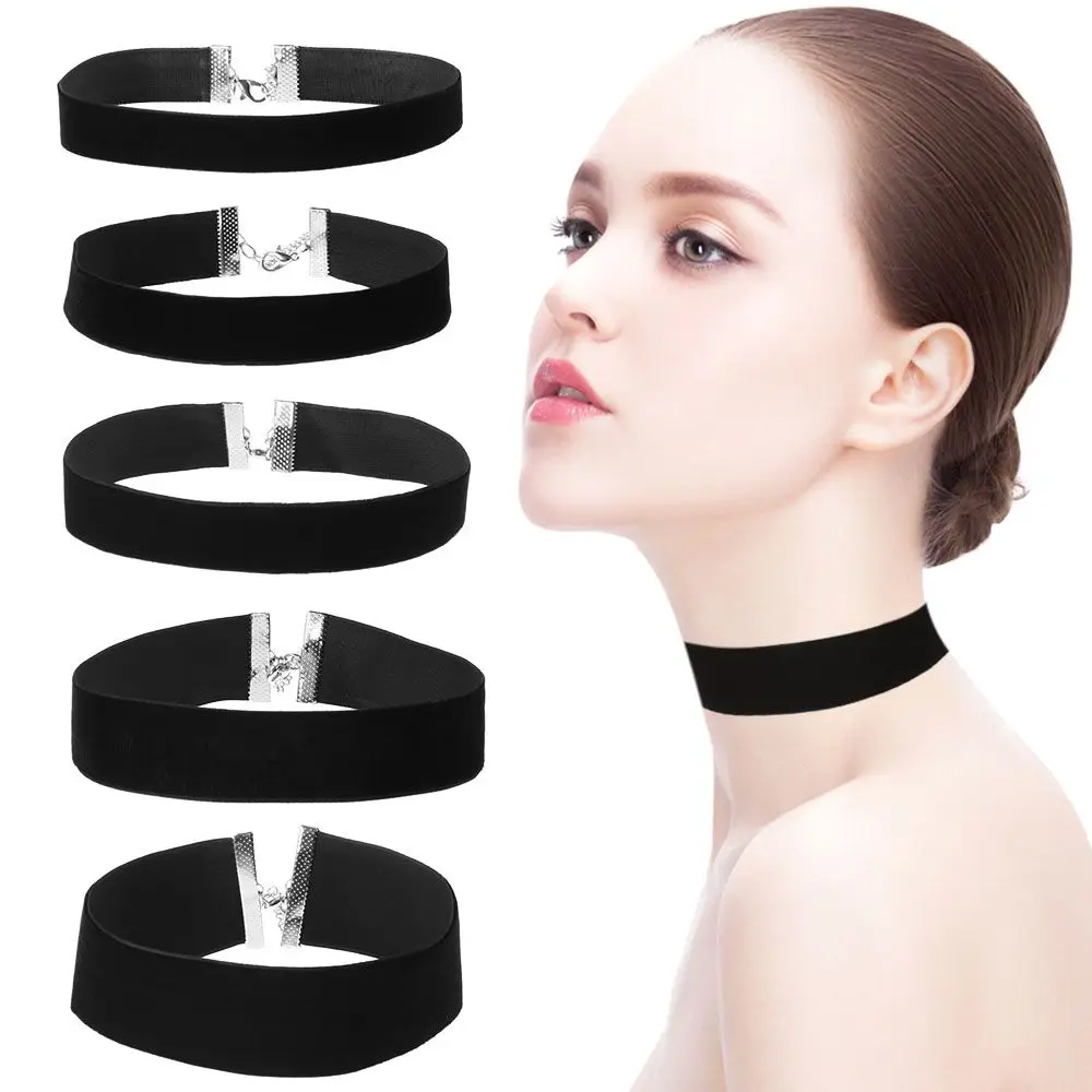 

Women Fashion Classic Vintage Elegant Retro Gothic Necklace Velvet Choker Black Ribbon