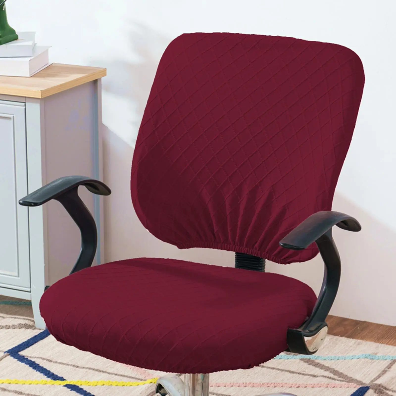 Jacquard Office Chair Cover Removable Slipcover for Desk Chiar Swivel |