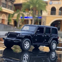 136 jeeps wrangler rubicon alloy pickup car model diecast metal toy off road vehicle model simulation collection childrens gift