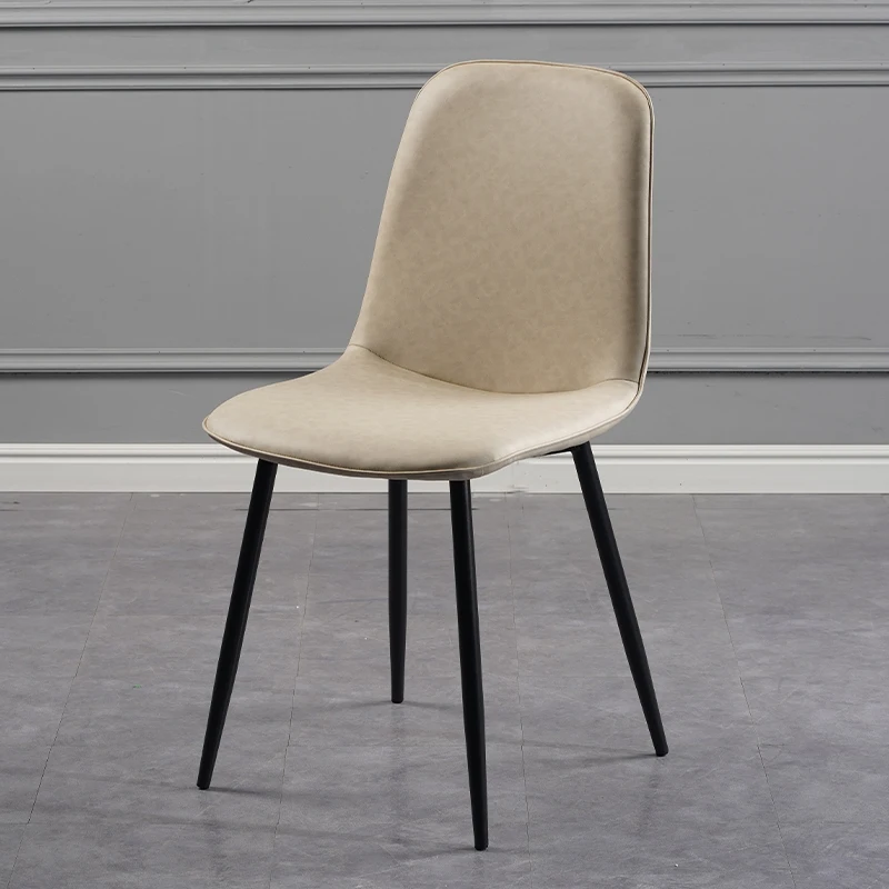 

Leather Metal Dining Chairs Modern Set Luxury Leather Dinning Chair Lounge Nordic Sillas Comedor Dinning Table Set Furniture