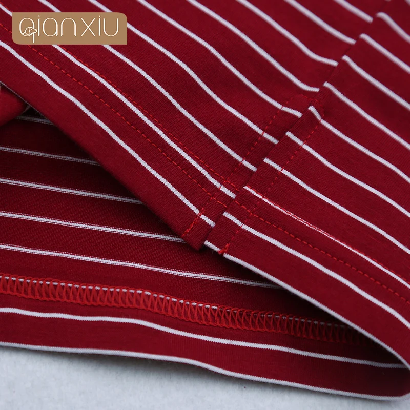 2021 Female Pajamas Suit Sleep Two piece Set Women's Cotton Short Sleeve Stripe Pajamas Shorts Short Sleeve Loose Home clothes