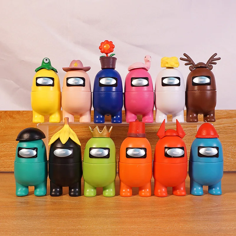 Новый 7/10/12PCS Среди нас ПВХ Модель Фигуры Действия Украшение Дома Куклы Игрушки Для Детей День Рождения Рождество Подарок