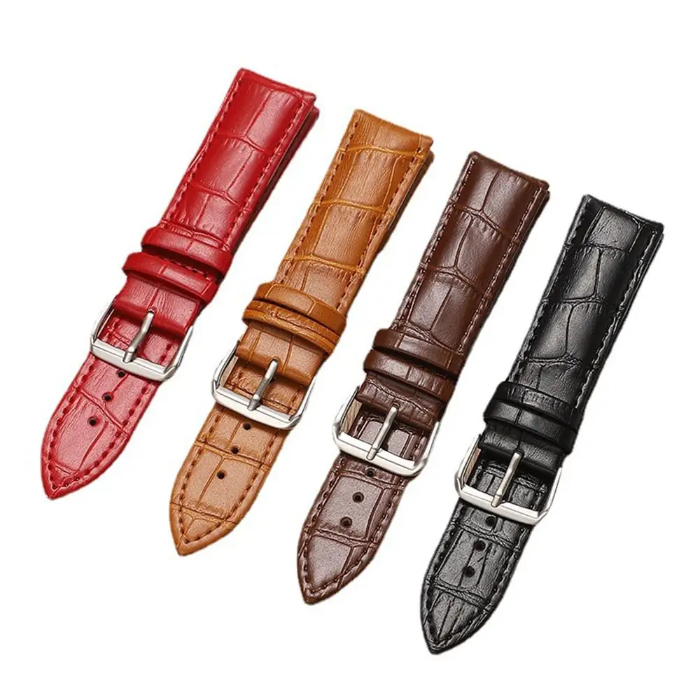 

20mm/22mm Needle Buckle Watches Accessories Slub Pattern Loop Bracelet Watchbands Leather Strap Watch Band Straps