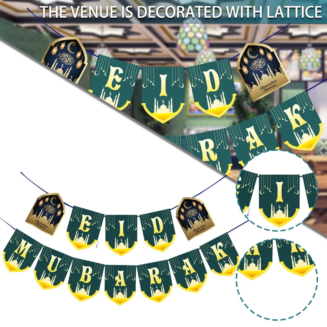 

Праздничная фотография Eid Mubarak, подвесное украшение для празднования древнего дня государственного события, оформление площадки