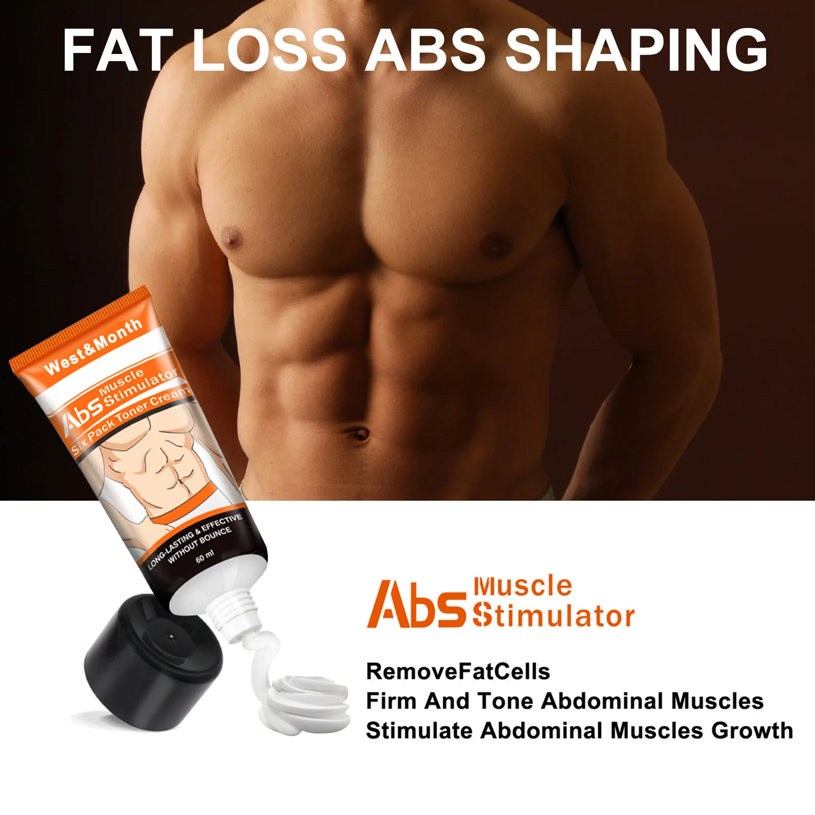 

Fat Burning Slimming Cream Weight Loss Treatment Shapes Butt Abdomen Strong Abdominal Muscle Cream Enhancement Spray 60ML