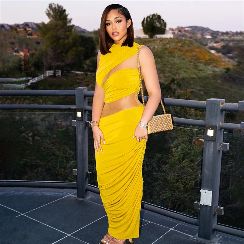 

Женская Пляжная накидка, платье-парео из спандекса с высокой талией и складками, лето 2023