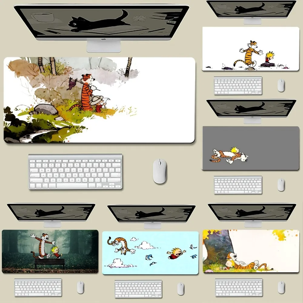 Comic C-Calvin And H-Hobbes Mousepad New Arrivals Large Gaming L XL XXL Gamer Mouse Pad Size For Keyboards Mat