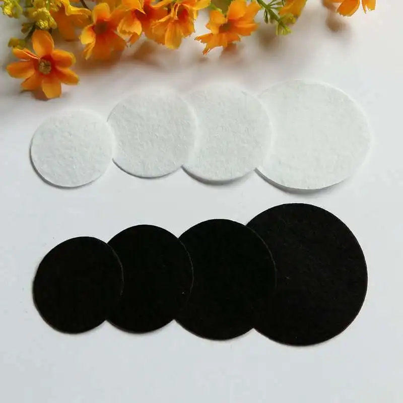 

50pcs/lot DIY Eco-friendly Round Felt Fabric Pads Headband Decor Accessory Patches Circle Felt Pads Fabric Flower Accessories