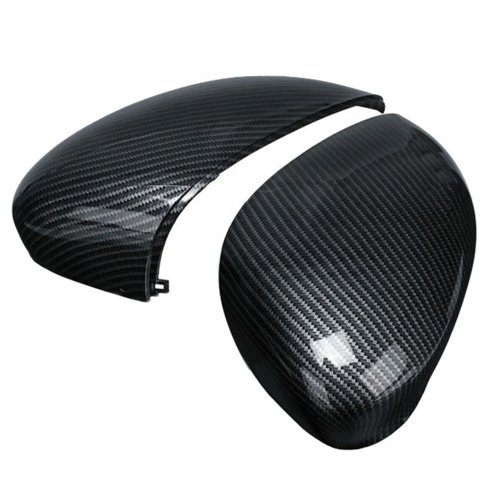 

Exterior Side Mirror Cover Left/Right Rear Carbon Fiber Style Protector Wing Black Door For Ford FIESTA MK7 New
